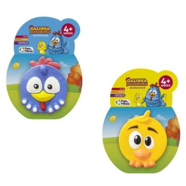 Imagem de Kit Mordedor Infantil Galinha Pintadinha Pintinho Amarelinho - Pais e 