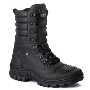 Imagem de Bota Coturno Militar Motociclista Preta Masculino Feminino - hillsshoe