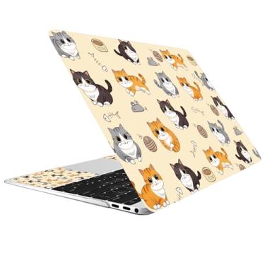 Imagem de CREATCABIN Adesivo para laptop Cat 15 × 10,6 polegadas Netbook Laptop Skin Sticker Universal reutilizável capa capa para notebook capa para a parte traseira do touch pad e tela LCD para proteger