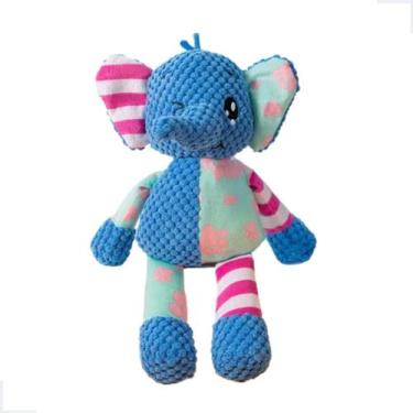 Imagem de Mordedor Brinquedo Pelúcia Elefante Com Apito Para Pet Cães e Gatos - 