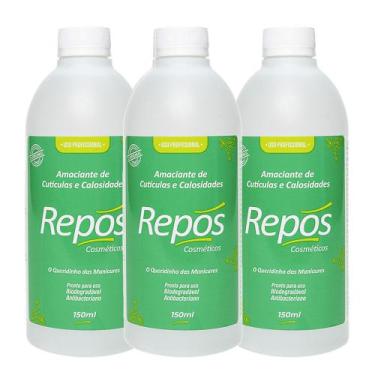 Imagem de Kit 3 Amaciante de Cutículas e Calosidades Líquido Repos 150ml