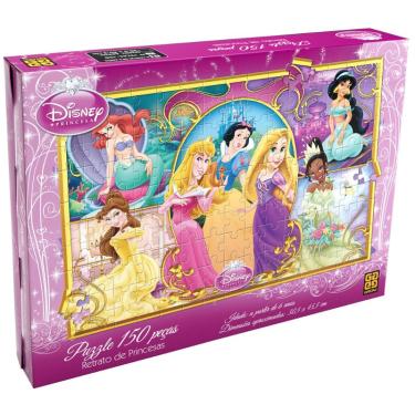 Quebra Cabeça - Disney - Princesas - 100 Peças - Decorkids - Princesas -  Grow