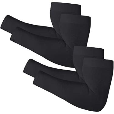 Imagem de Mangas de braço Newbyinn para homens mulheres plus size XL XXL, compressão, proteção solar, 2 pares