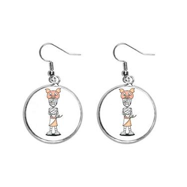 Imagem de Brinco feminino com pingente de orelha de porco da Mamãe Egito