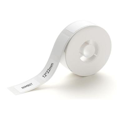 Imagem de NIIMBOT Fita de etiquetagem para etiquetadora D11/D110/D101, 12 x 22 mm (0,47" x 0,87") para substituição de fita de etiquetagem de escritório em casa, branca