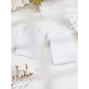 Imagem de 14 peças de alumínio com suporte de cartão de identificação de plástico, porta-crachá retangular branco para identificação de escritório, escola, crédito, licenças e passes, 88 x 57 x 1 mm