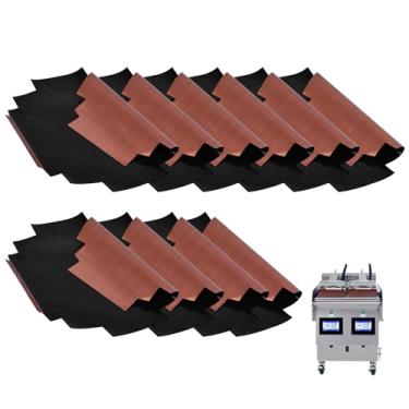 Imagem de Cook's Aid Pacote com 10 folhas de liberação de PTFE com suporte para churrasqueiras elétricas e a gás exclusivas do McDonald's Garland – 25,87" × 20,180 cm (preto/dourado), ideal para pão e pães