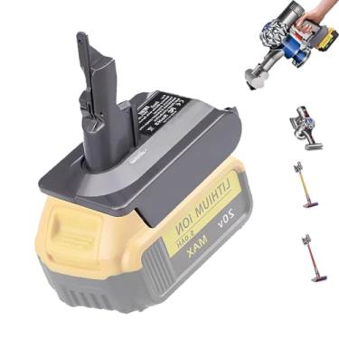 Imagem de UNIKI Adaptador de bateria Dyson V7 compatível com bateria de lítio DeWalt 20 V e 60 V para funcionar com aspiradores V7 Motorhead Pro, V7 Trigger, V7 Fluffy HEPA, V7 Absolute HEPA