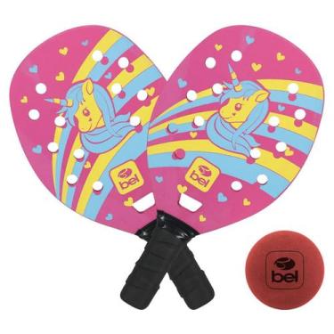 Imagem de Kit Beach Tennis Iniciante Unicórnio Rosa 482831 BelFix