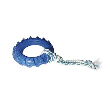 Imagem de Furacão Pet Brinquedo Pneu Off Road Com Corda Azul Grande