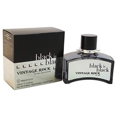 Imagem de Black Is Black Vintage Rock by Nuparfums for Men - 3.4 oz EDT Spray