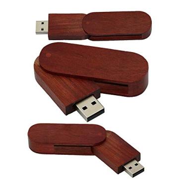 Imagem de Disco Flash USB 3.0 portátil de madeira de 32 GB Pen Drive PenDrive Memory Stick U Dick (vermelho)