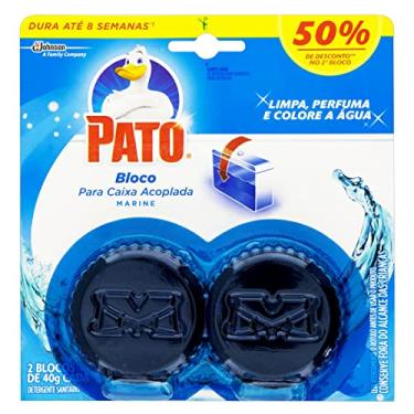 Imagem de Pato Desodorizador Sanitário Caixa Acoplada Marine, Limpeza Banheiro, 2 Discos