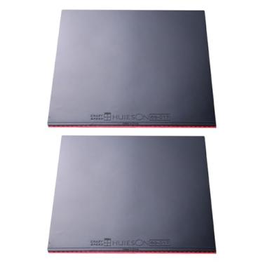 Imagem de Dynwave 2 pçs raquete de tênis de mesa substituição de borracha portátil ao ar livre raquete de tênis suprimentos protetor folha interior ping pong borracha, preto
