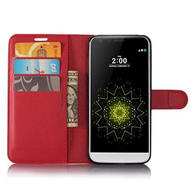Imagem de Capa para LG G6, capa carteira flip de couro PU premium com compartimento para cartão, suporte e fecho magnético [capa interna de TPU à prova de choque] Compatível com LG G6