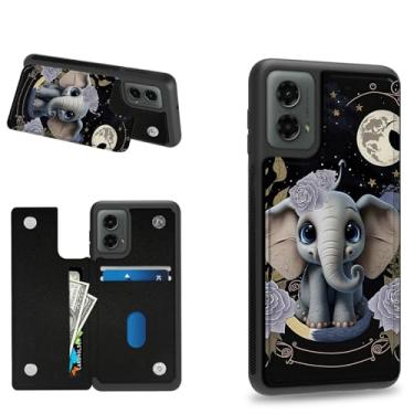 Imagem de Dikoer Capa carteira para Motorola G Stylus 5G 2024 de 6,5 polegadas, compartimento para cartão de crédito e proteção de silicone macio à prova de choque com compartimentos para cartão para Moto G