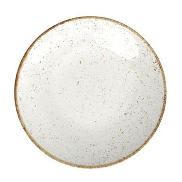 Imagem de Prato Sobremesa Tramontina Rústico Marrom em Porcelana Decorada 21cm M