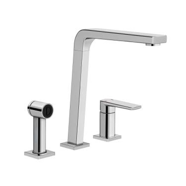 Imagem de Misturador monocomando para cozinha de mesa com ducha Bistrô Docol