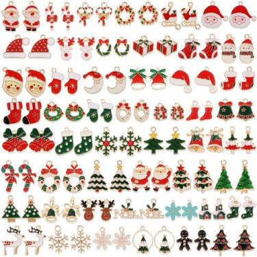 Imagem de Amuletos de Natal Acejoz - 100 Unidades (50 Pares) para Joias