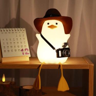 Imagem de Luz Noturna Recarregável Hinittey Cowboy Duck - Com Dimmer e Temporiza