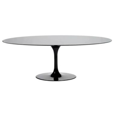 Imagem de Mesa De Jantar Tulipa Saarinen Oval 180x100 Cm Tampo Laqueado Cores Preto