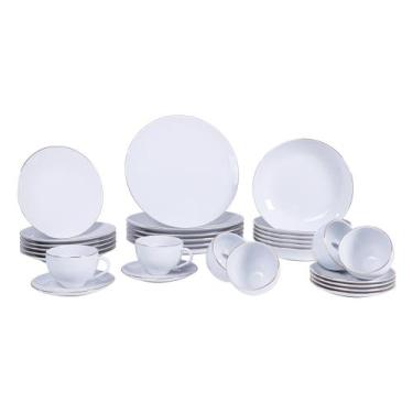 Imagem de Aparelho de Jantar Tramontina Anna em Porcelana Decorada 20 Peças Jogo