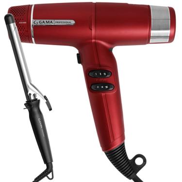 Imagem de Kit Secador iQ Lite Red e Modelador Salon Curl 25mm