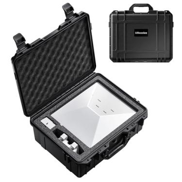 Imagem de UBeesize Mini capa protetora Starlink, capa rígida à prova d'água com espuma de corte preciso para mini antena parabólica Starlink e armazenamento de acessórios, portátil para viagens de trailer e