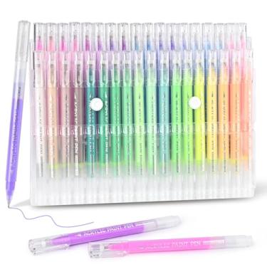 Imagem de BAYTORY 36 canetas de gel de acrílico multicoloridas, ponta fina de 0,7 mm, cores sortidas, caneta de gel de desenho para colorir, anotações, diário sem sangramento