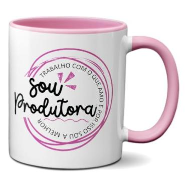 Imagem de Caneca Para A Melhor Produtora Amo o Que faço Profissão (Rosa)