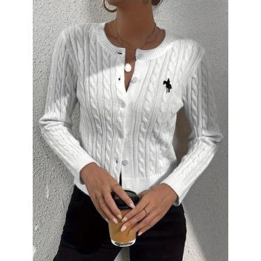 Imagem de Cardigan de Malha Torcida Casual - Outono/Inverno 2024, BR-G, Bege