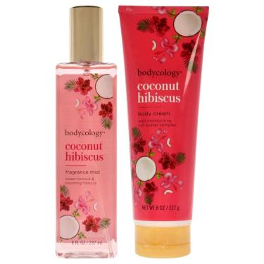 Imagem de Creme corporal hidratante Bodycology Coconut Hibiscus, kit de 2 unidades