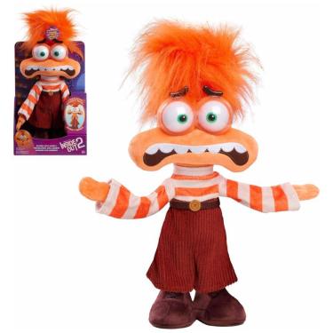 Imagem de Pelúcia Fala e Treme Personagem Ansiedade 33 cm de Altura, Divertida Mente 2, para Crianças de 3 Anos ou Mais