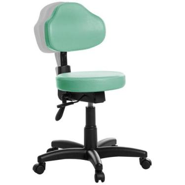 Imagem de Mocho Ergonômica Estética Odontologia Plus Turquesa Rv - Goldflex