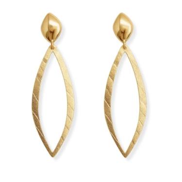 Imagem de Brinco Festa Torcido Fosco Diamantado Dourado Antialergico Banhado A ouro18k