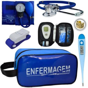 Imagem de Kit Enfermagem Esteto Com Medidor Glicose Aparelho Pressão - Love Saud