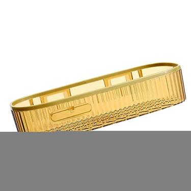 Imagem de Garosa Prateleira de Vaso Sanitário Sem Perfurações, Suporte Montável de Plástico Durável, Instalação Sem Complicações Com Design Elegante para Organização de Banheiro e Cozinha (Faixa Longa – Âmbar)