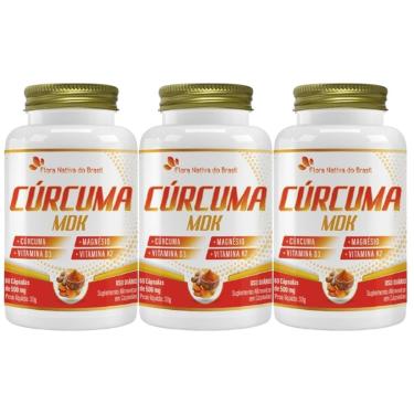 Imagem de Kit 3x Cúrc uma MDK Vitamina D3 Magnésio Vitamina K2 60 Caps 500mg-Unissex