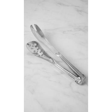 Imagem de Pinça Culinária Multiuso Inox Fritura Salada - Congratulations Store