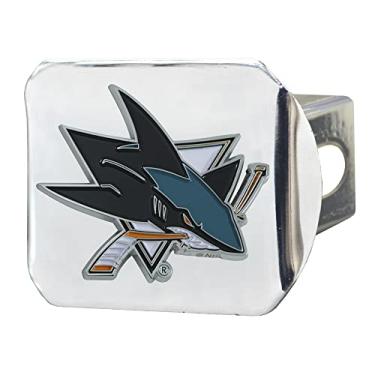 Imagem de FANMATS Engate de cor NHL San Jose Sharks - Cromado - Cores do time, Tamanho único
