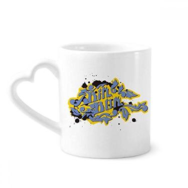Imagem de Hip-Hop Rock And Roll Caixa com estampa de caixa de café cerâmica copo de coração de vidro