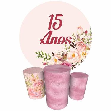 Imagem de Trio Capas Cilindro+painel Redondo 1,50m 15 Anos (15 Anos K1QUA003)