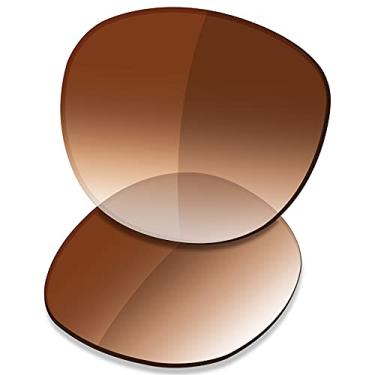 Imagem de SAUCER Lentes de reposição premium para óculos de sol Oakley Latch OO9265 | Latch Low Bridge Fit OO9349 High Defense - Marrom dégradé matizado polarizado
