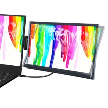 Imagem de Anvazise Monitor Portatil, 14,2" Extensor De Tela De Laptop 1920 X 1080fhd Ips Rotativo E RemovíVel Plug And Play, Conectado Com Type-C/Hdmi Monitor Duplo Para Laptops Phone