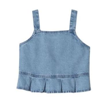 Imagem de Regata Infantil Hering Azul Jeans-Feminino