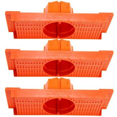 Imagem de Kit 3 Caixa Luz Suporte P/ Laje Octogonal 27, 30cm Plasled