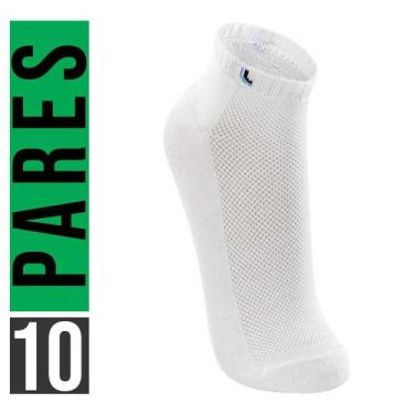 Imagem de Meia Lupo Adulto Cano Curto Algodão Masculino Feminino - Kit com 10 Pa