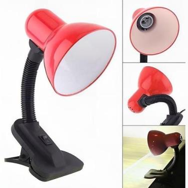 Imagem de Luminária De Mesa Com Presilha Vermelha Bivolt - Luatek, Bivolt