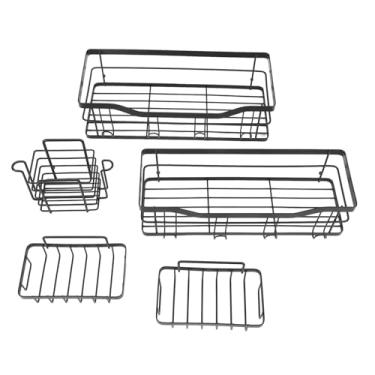 Imagem de Prateleiras de Chuveiro Adesivas de Metal à Prova de Ferrugem, Organizador de Banheiro Com Economia de Espaço Montado na Parede para Armazenamento de Cozinha Doméstica