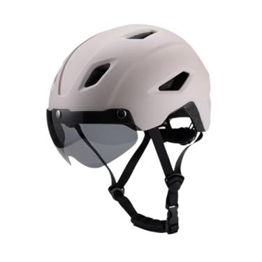 Imagem de Colaxi Capacete de bicicleta infantil para crianças Acessórios para capacete de bicicleta Confortável com viseira para mountain bike Ciclismo Ciclismo ao ar, Marrom Claro